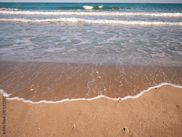 Fototapeta Beautiful shot of the Mediterranean sea in Frontignan in the south of France