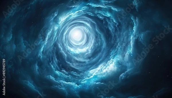 Fototapeta Cosmic Phenomenon, Black Hole Distorting Light - Astronomical Science Concept with Gravitational Pull