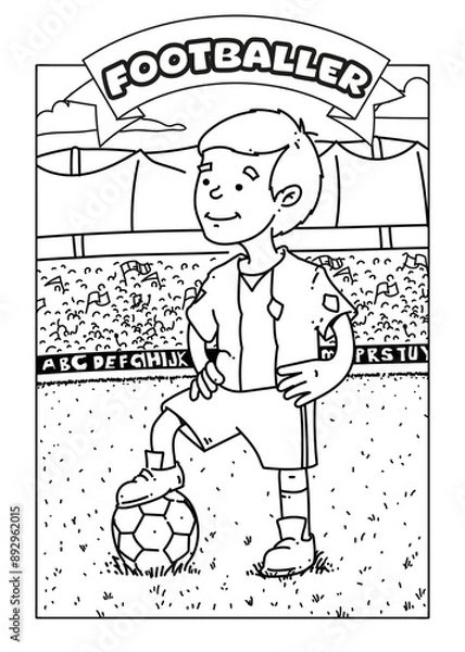 Obraz Occupations Coloring Pages for Kids