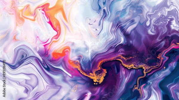 Obraz Abstract random color liquid marble background vector presentation design	
