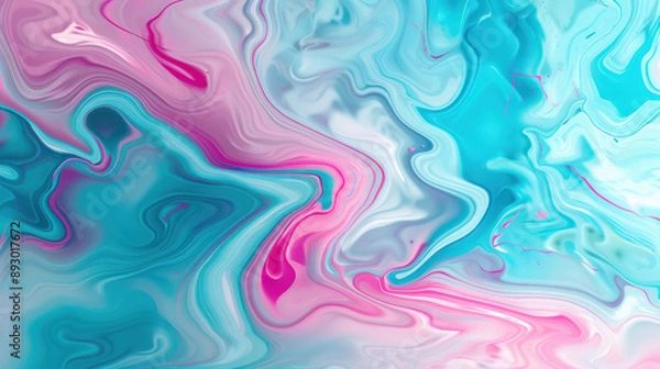 Fototapeta Abstract random color liquid marble background vector presentation design	
