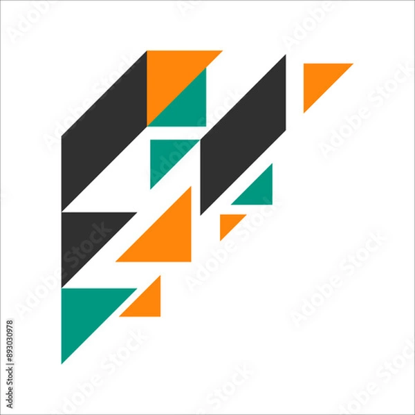 Fototapeta Modern Abstract Corner Shape Vector Element