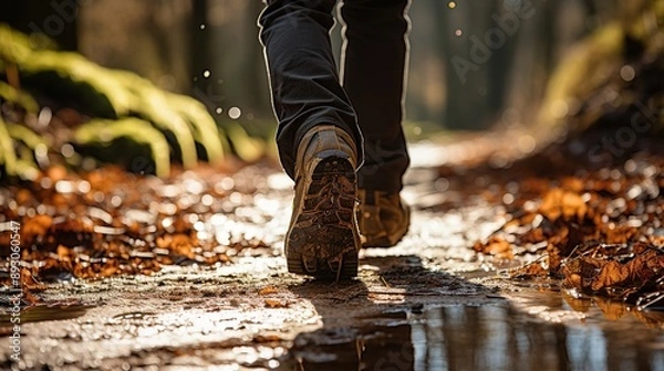 Obraz Hiking in the Autumn Woods