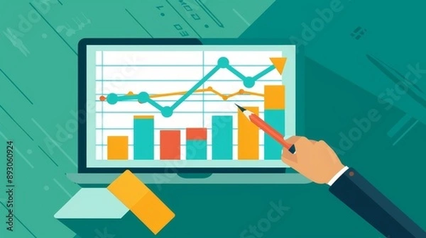Fototapeta Data Analyst Charts and Graphs for Insights infographics