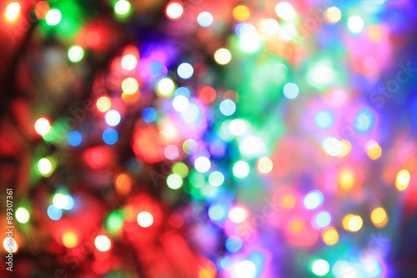 Obraz color christmas lights background