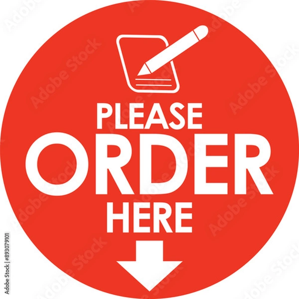 Fototapeta please order here signage ready to print vector illustration