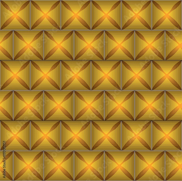 Fototapeta seamless pattern with triangles in yellow