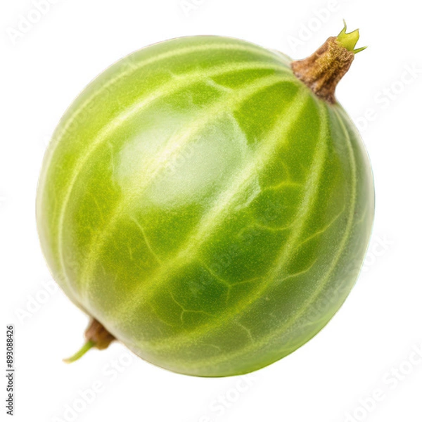 Fototapeta A gooseberry top view isolated on transparent background
