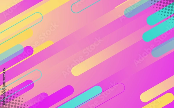 Fototapeta Abstract geometric dynamic line shape background design