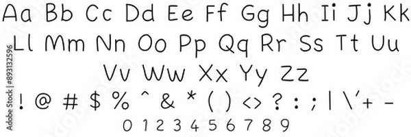 Fototapeta handwriting fonts