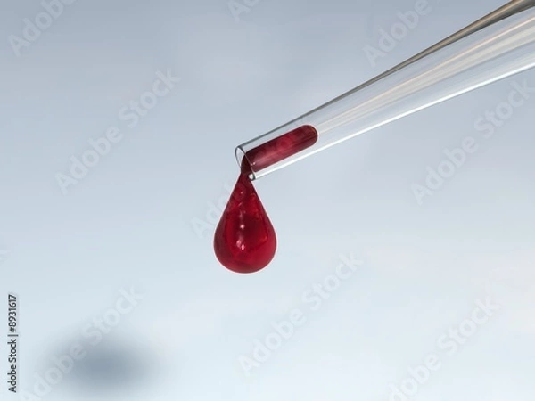 Obraz Pipetą z krwią