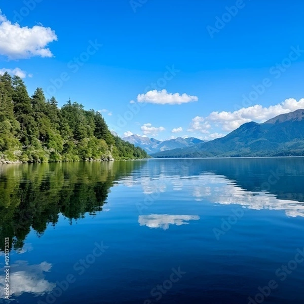 Obraz lake and mountains