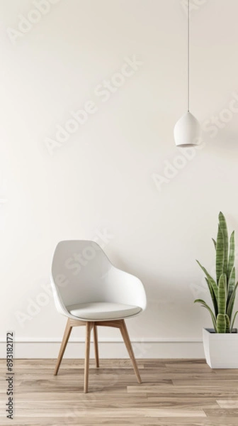Fototapeta Elegant living room interiors with rustic American elements in warm colors. Residential American Real Estate composition with copy space.