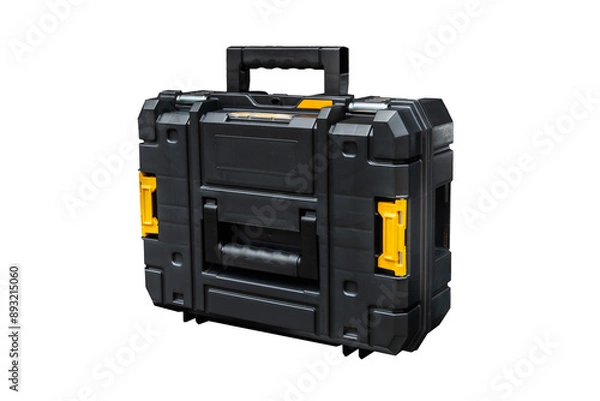 Obraz Tool box or tool chest for protect equipment and accessories, workbox watertight or Plastic box  isolated on white ,