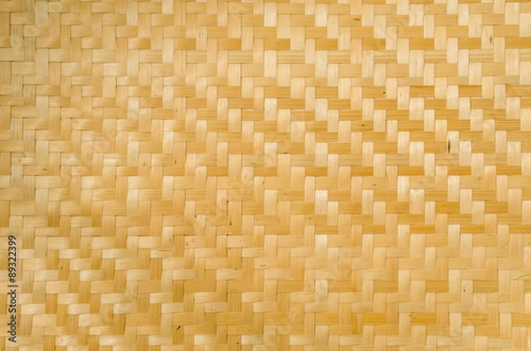 Obraz Bamboo weave pattern texture and background, nature seamless pattern wickerwork