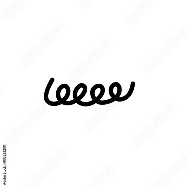 Fototapeta spiral spring line illustration