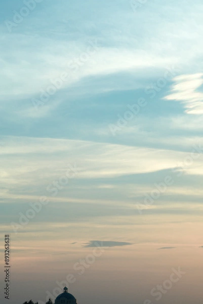 Fototapeta 青い空と雲と太陽光