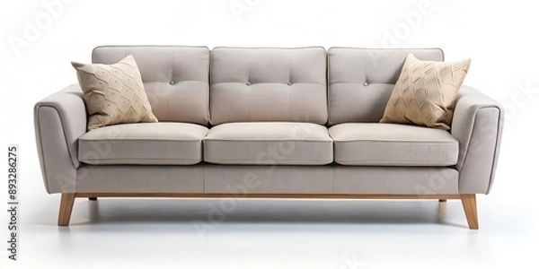 Fototapeta sofa isolated on white background AI-Generated Content