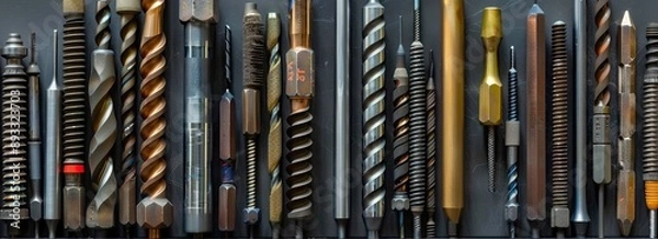 Fototapeta Assorted Drill Bits on Display
