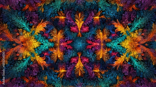 Fototapeta Vibrant Fractal Pattern