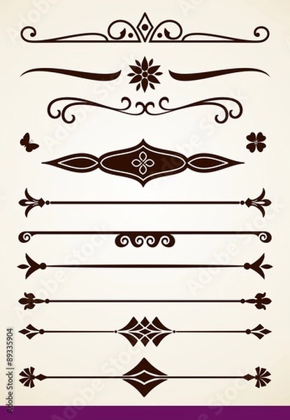 Fototapeta Separators and decorations