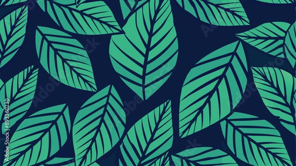 Fototapeta leaves Elegant seamless pattern. leaves seamless pattern background vector