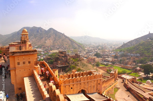 Obraz Amber Fort w pobliżu Jaipur, Radżastan, Indie