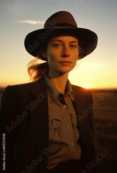 Obraz 모자를 쓴 여성의 초상화