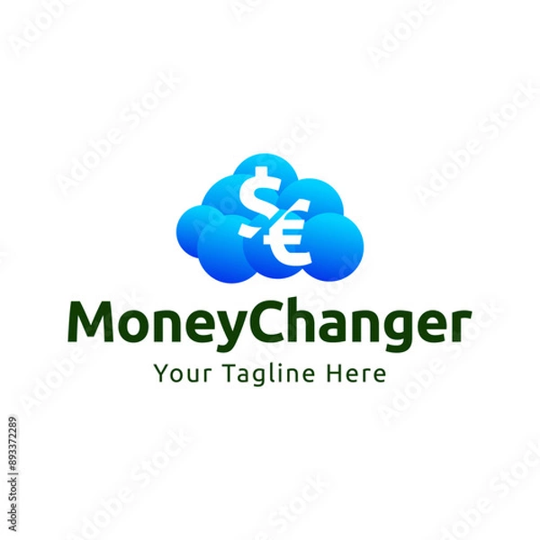 Fototapeta Money Changer Logo Template Design Vector