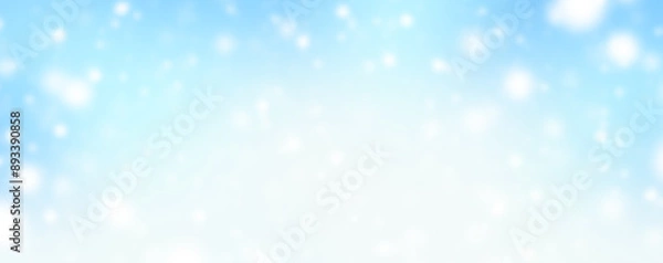 Fototapeta blue bokeh background with snow