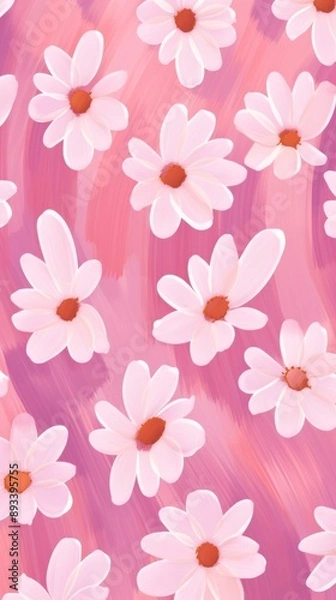 Fototapeta Flower pattern backgrounds wallpaper.