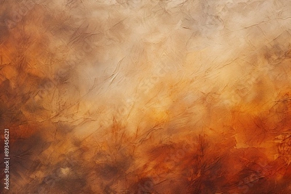 Fototapeta Textured abstract artwork with warm earth tones.