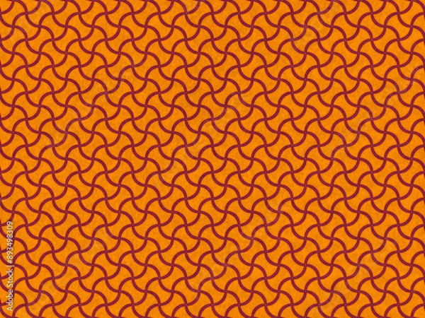 Obraz シームレスな秋色の分銅つなぎ文様背景