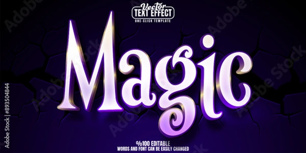 Obraz Magic editable text effect, customizable fantasy and spell 3d font style