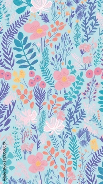 Obraz Pattern floral graphics art rug.