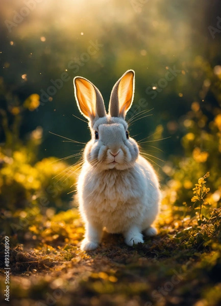 Obraz rabbit on the grass