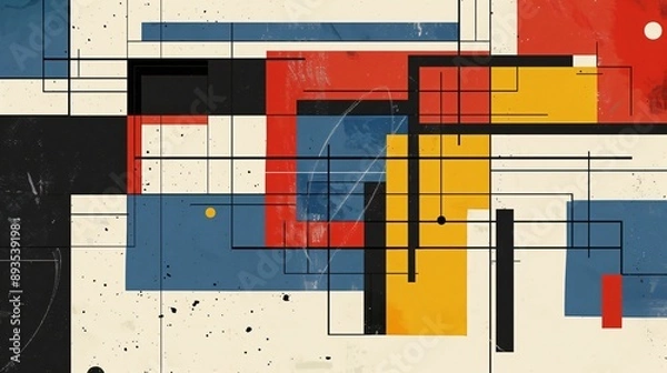 Fototapeta Abstract Geometric Writer Symbol