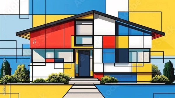 Obraz Geometric House Symbol