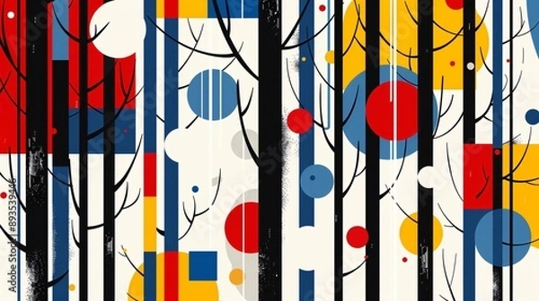 Obraz Geometric Forest Symbol