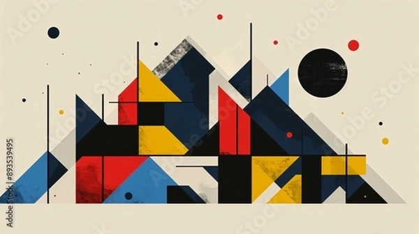 Obraz Geometric Mountain Symbol