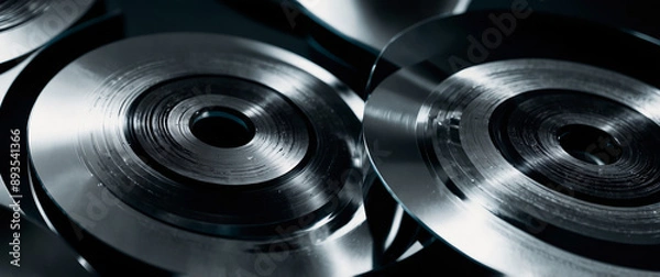 Fototapeta Metallic Overlapping Discs