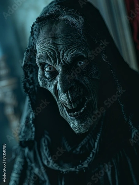 Obraz old scary witch