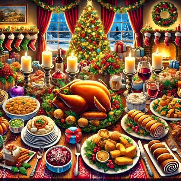 Obraz Christmas dinner