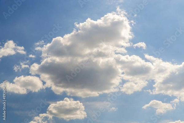 Fototapeta Cloud against a blue sky.