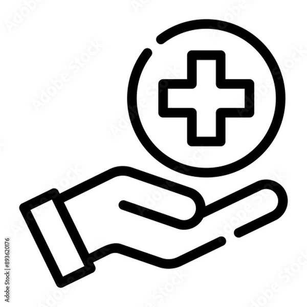 Obraz health line icon