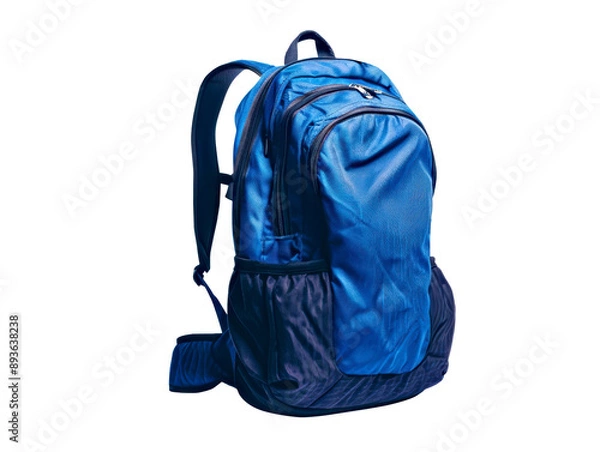 Obraz Blue backpack for use when traveling in the forest.