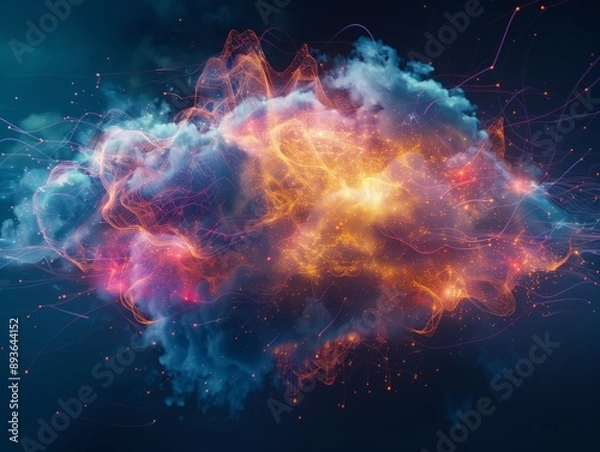 Fototapeta Abstract Cloud Network.