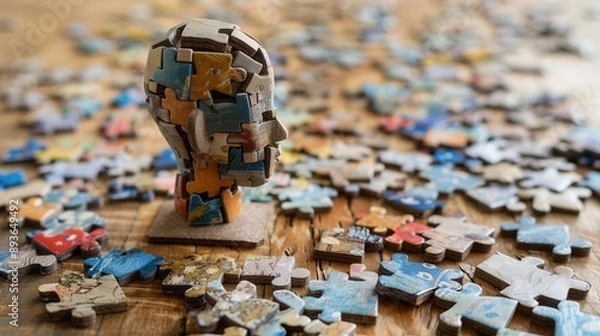 Fototapeta Individual starting a new hobby or activity symbolizing the search for fulfillment during a midlife crisis