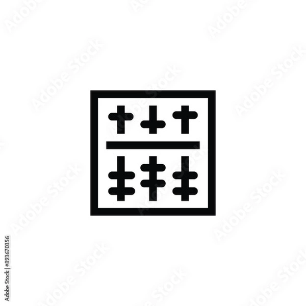 Obraz Abacus icon calculating instrument