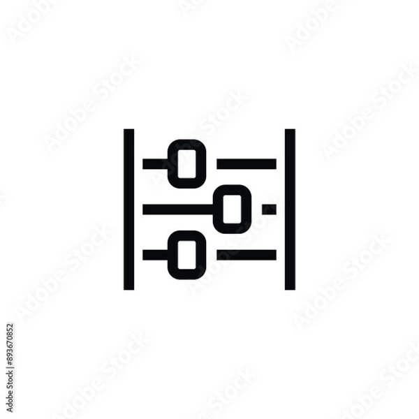 Fototapeta Abacus icon calculating instrument